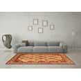 thumbnail image 3 of Ahgly Company Indoor Rectangle Abstract Orange Modern Area Rugs, 7' x 10', 3 of 4