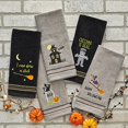 thumbnail image 2 of SKL Home by Saturday Knight Ltd. Happy Halloweenie Hand Towel (2-Pack), Gray, 2 of 4