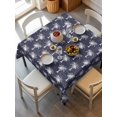 thumbnail image 6 of Date Tree Table Cloth, Waterproof Tablecloth for Square Tables, Navy Blue Farmhouse Summer Tropical Plants Reusable Washable Fabric Table Cover for Restaurant Kitchen Dining Tables 54"x54", 6 of 9