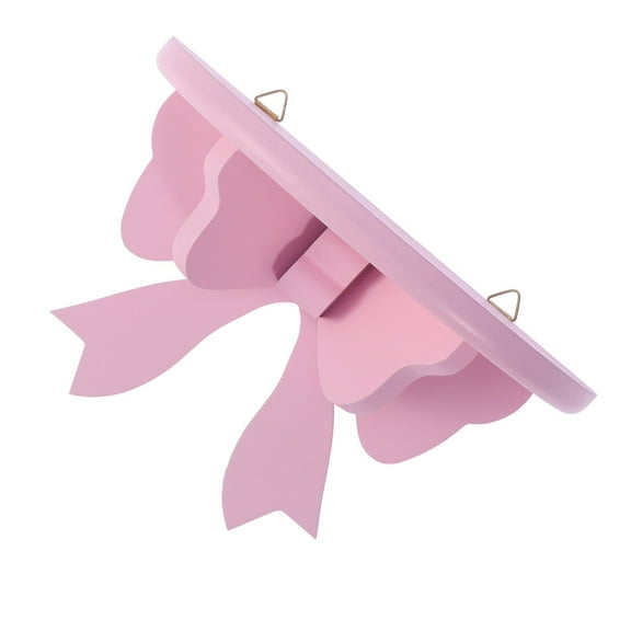 Clispeed Cute Wall Decor Wooden Shelf Pink 1Set