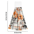 thumbnail image 6 of Yayeee Kitchen Hanging Hand Towels Set of 2 with Loop Bathroom Absorbent Tie Towel, Plaid Floral, 6 of 7