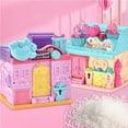 thumbnail image 3 of Foldable Princess Castle Doll House Toy With Lights Music Simulation Play Set Pink Abs Plastic Material For Girls Pretend Role Play Interactive Gift Surprise Design, 3 of 6