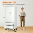 thumbnail image 2 of Supeer Lockable Rolling Metal Storage Cabinet with 2 Drawers and 2 Doors, White, 72 inches, 2 of 8
