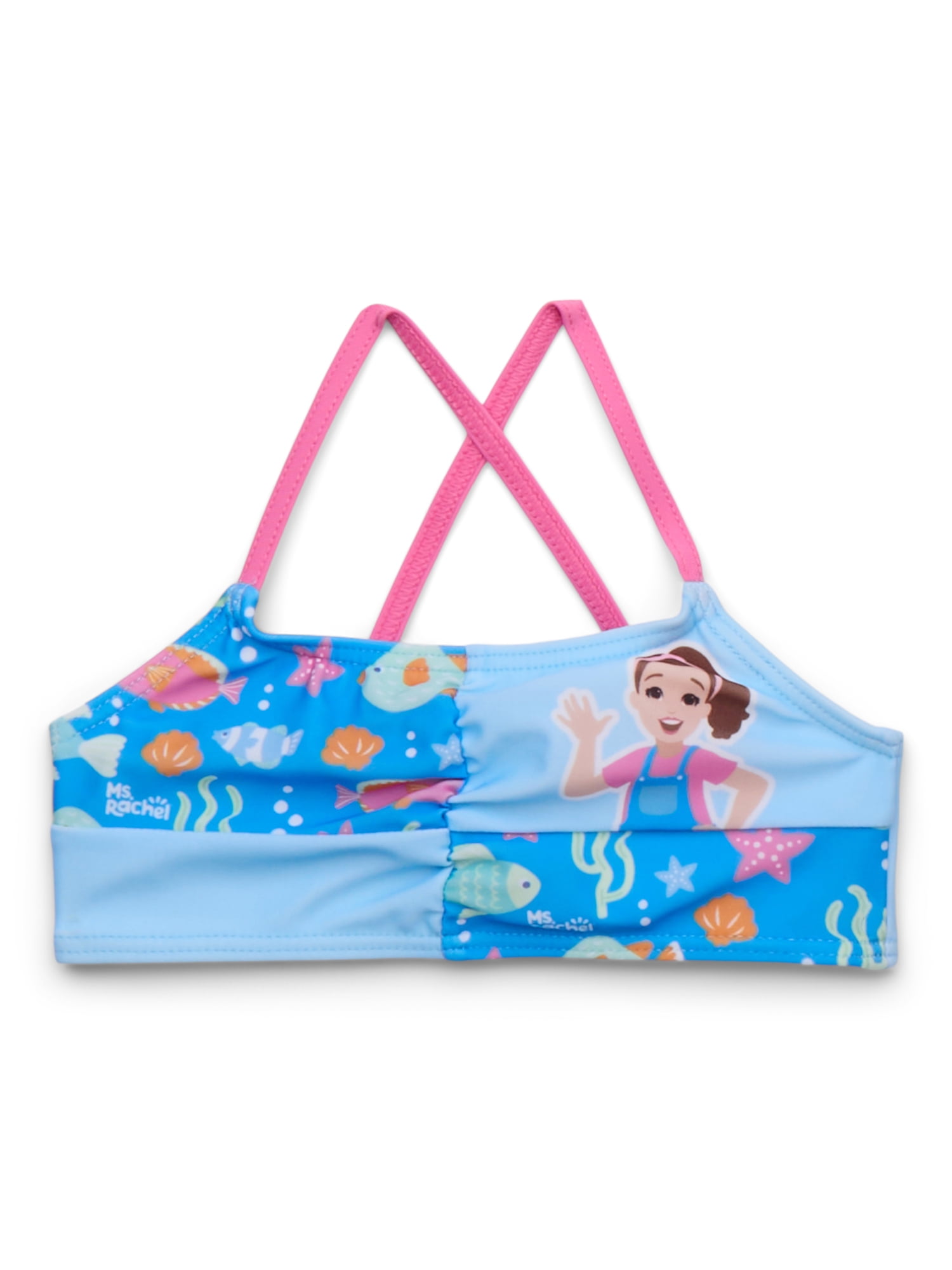 Character Toddler Girl Rash Guard and Bikini Swimsuit Set, 3-Piece, Sizes 12M-5T