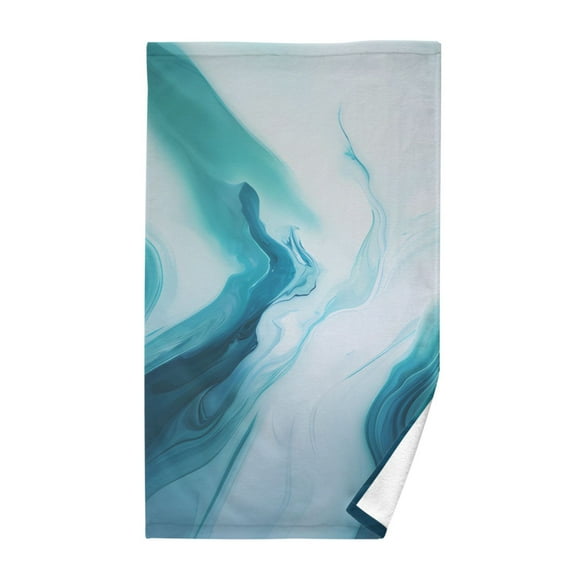 Green Marble Cotton Face Towels Soft Hand Towel Absorbent Bathroom Towel for Kitchen Hotel Decoration