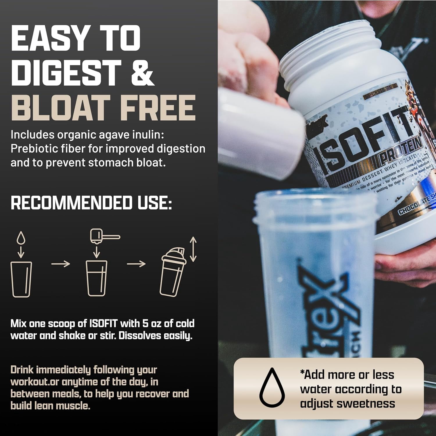 Nutrex Research IsoFit Vanilla Whey Isolate Protein Powder 100% Whey Protein Isolate | Muscle Recovery, Naturally High EAAs | Fast Absorbing, Easy Digestion | (Vanilla Bean Ice Cream, 30 Servings)