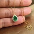 thumbnail image 2 of 2.00Ct Pear Cut Lab Created Emerald Women's Pendant 14K Yellow Gold Plated, 2 of 3
