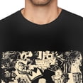 thumbnail image 2 of Jean Michel Basquiat Men's T Shirt Cotton Tee Basic Short Sleeve Crewneck Shirt Tops Black, 2 of 5