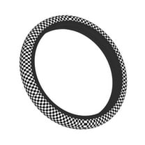 15 Inch Elastic Steering Wheel Cover Black And White Checkered Steering Wheel Cover Universal Neoprene Steering Wheel Covers Protector