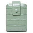 thumbnail image 1 of Estuche portátil para lápiz labial con espejo para bolso, organizador de lápiz labial de cuero PU, se adapta a 3 lápices labiales, bolsa de maquillaje para viaje, 1 of 8