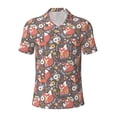 thumbnail image 2 of Daiia Foxes Pattern Men’s Polo Shirts,Solid Deck Shirt,Classic Fit, Breathable Cotton Polo for Casual and Sport Wear-Medium, 2 of 7