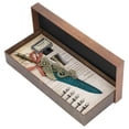 thumbnail image 2 of Pluma de estilo europeo, estilo Retro británico, pluma tallada de acero inoxidable dorado, pluma de inmersión de negocios, conjunto con caja de regalo, 2 of 8
