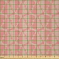 thumbnail image 2 of Ambesonne Vintage 70's Fabric by the Yard Microfiber, Whimsical Shape Art, 3 Yards, Pastel Pink Pale Salmon, 2 of 2