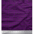 thumbnail image 1 of Soimoi polyester Crepe Fabric Square & Spiral Geometric Decor Fabric Printed Yard 42 Inch Wide, 1 of 3