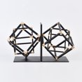 thumbnail image 1 of Escultura de hierro de cubo geométrico liwang Adornos de estatua minimalista Negro, 1 of 3