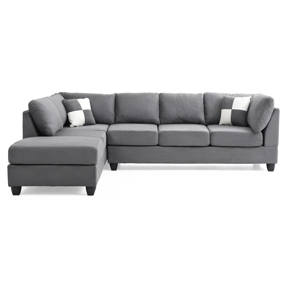 Glory Furniture Malone Sectional in Gray Color