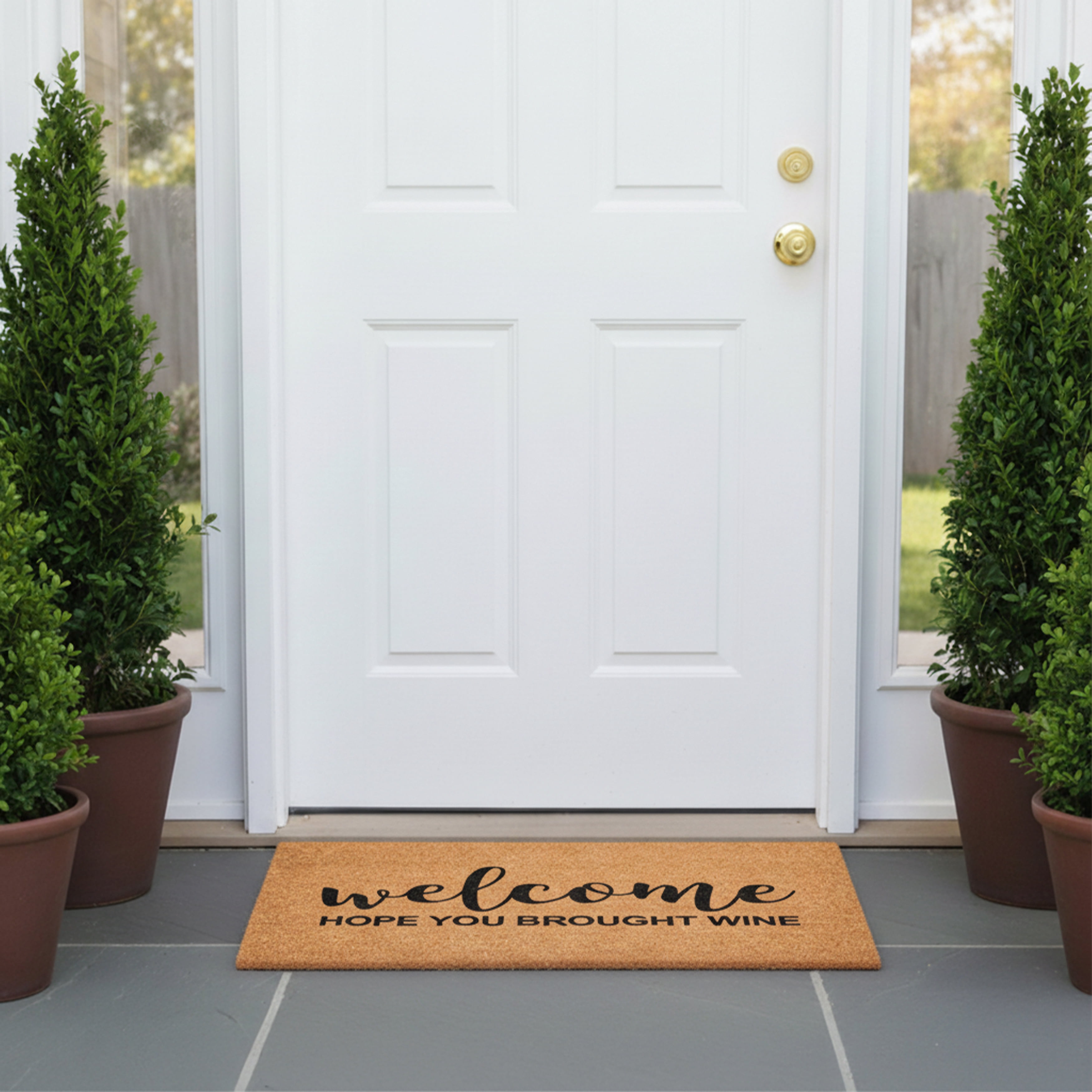 Calloway Mills 117851729 Welcome Hope You Brought Wine Doormat, 17" x 29"