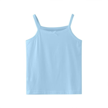 

XNHOU Toddler Baby Halloween Tops Casual Loose Dance Tank Racerback Crop Soild Sleeveless Sports Ballet Gymnastics Dancewear Girls Clothes 3-4 Years