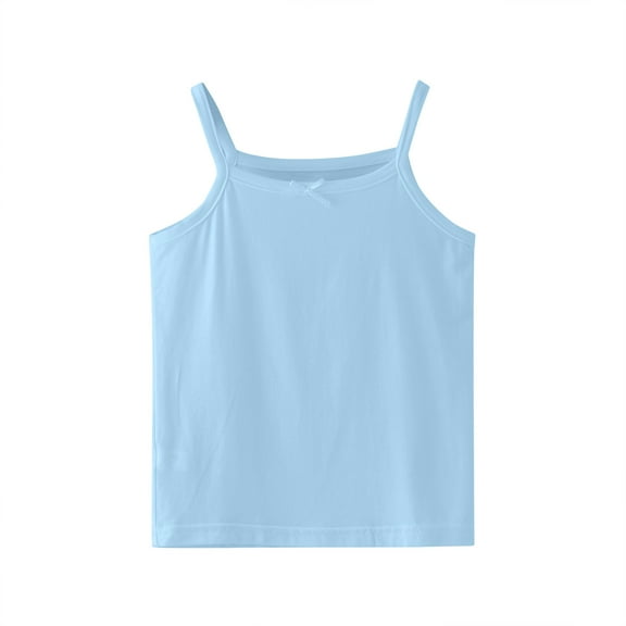 adviicd Tank Top Girls Baby Toddler Girls Halter Tank Tops (Light Blue,2-3 Years)