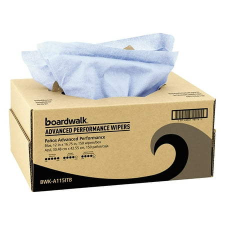 Boardwalk BWK-A115ITB Sontara Wipers, 12" x 16 3/4", Blue (Pack of 150) (BWKA115ITB)