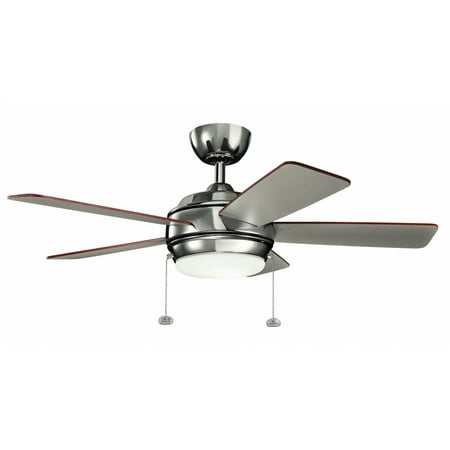 

Satin Black Ceiling Fan 42 inch with 5 Reversible Black/Silver Blades and Led Light-Polished Nickel Finish Bailey Street Home 147-Bel-2011811