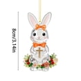 thumbnail image 2 of Easter Bunny Hanging Ornament – Delicate Rabbit Decor for Wall, Door & Shelf, Seasonal Celebration Theme, 2 of 5