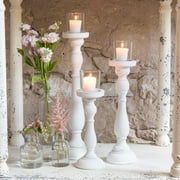 Weddingstar Shabby Chic Spindle Candle Holder Set