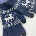 thumbnail image 5 of DHFJKG Christmas Knit Scarf Hat Gloves Set Unisex Reindeer Pattern Warm Long Scarves Beanie Mittens 3PCS Cold Weather Cozy Windproof Warm Set, 5 of 7
