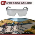 thumbnail image 3 of Gafas de montar de motocicleta Unique Bargains 1 Pc con lente tono plateado y marco negro, 3 of 6