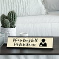 thumbnail image 2 of Please Ring Bell For Assistance, Standard Desk Sign (2 x 8"), 2 of 3