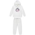 thumbnail image 4 of SYMOID Boys White Ghost Print Hoodie and Joggers Set, Fleece Tracksuit, Soft 2-Piece Tops & Hall-oween Costume Playwear for Kids,Size 10 T, 4 of 5