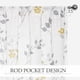 thumbnail image 2 of Cortinas Beauoop de lino semitransparente con estampado floral, 214 cm, amarillo y gris, 2 of 7