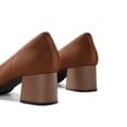 thumbnail image 5 of BURUDANI Women's Chunky Low Block Heels Square Toe Work Pumps Comfortable Knitted Closed Toe Dress Wedding Shoes, 5 of 5