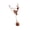 Red rust color, variant on NEXAVKPR Outdoor Metal Dancer Yard Art Sculpture Ornament Dancing Girl Garden Statue