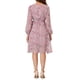 thumbnail image 3 of INSPIRE CHIC Vestido envolvente de manga obispo con cuello en V de flores bohemias para mujer 2XL Rosa, 3 of 6
