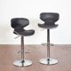 thumbnail image 3 of Furniture Masaccio Cushioned Leatherette Upholstery Airlift Adjustable Swivel Barstool with Chrome Base, Set of 2, Red My Lux Decor Round, 3 of 14