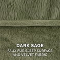 thumbnail image 5 of FurHaven Pet Products Faux Fur & Velvet Pillow Sofa Pet Bed for Dogs & Cats - Dark Sage, Medium, 5 of 6