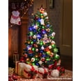 thumbnail image 4 of OasisCraft 4.5ft Artificial Christmas Tree with Color Changing LED Lights 8 Modes, Pre-lit Christmas Tree Xmas Pine Tree Indoor and Outdoor Decoration, 4 of 8