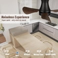 thumbnail image 6 of 30 Inch Flush Mount Ceiling Fan with Light - Small Ceiling Fan with Light for Bedroom/Kids Room/Small Room - Low Profile Design - Indoor/Outdoor Use - 3 Blades Walnut, 6 of 7