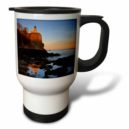 3dRose Split Rock Lighthouse, Two Harbors, Minnesota - US24 CHA0071 - Chuck Haney, Travel Mug, 14oz, Stainless Steel