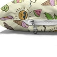thumbnail image 4 of Flip Flop Pet Bed, Tropical Summer Theme Coconut Palm Ice Cream Cone Slice of Watermelon and Toucan, Resistant Pad for Dogs and Cats Cushion with Removable Cover, 24" x 39", Multicolor, by Ambesonne, 4 of 4