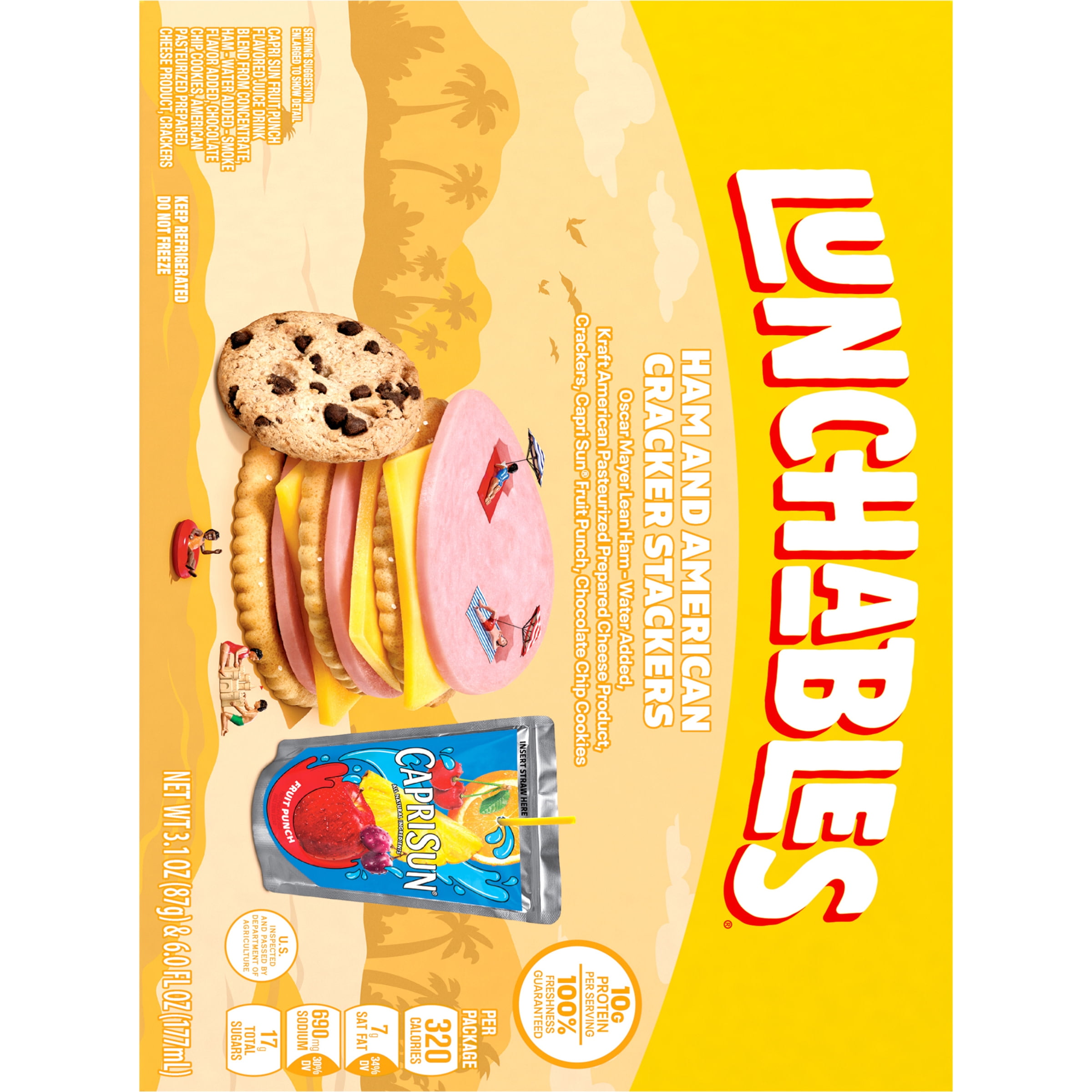 Lunchables Ham & American Cheese Cracker Stacker Kids Lunch Meal Kit, 9.1  oz - Foods Co.