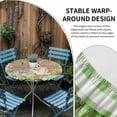 thumbnail image 5 of Happy Easter Bunny Fitted Tablecloth with Elastic Edged, Round Table Cloth for Dining Table, Spring Floral Wooden Sage Green Plaid Waterproof Oil Proof Table Cover for Indoor Outdoor 36"-44", 5 of 8