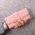 thumbnail image 1 of Cartera larga para mujer, cartera triple, cartera multifuncional de piel sintética, cartera sencilla y moderna, 1 of 5