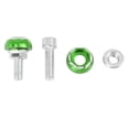 thumbnail image 6 of 10pcs Universal 6mm Motorcycle License Plate Frame Bolt Screw Fastener Green, 6 of 6