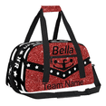 thumbnail image 3 of Qzaxky Personalized Cheer Bag Custom Cheerleading Bag Adjustable Gym Duffle Bag Customize Overnight Weekender Travel Bags Glitter Dark Red, 3 of 7