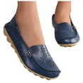 thumbnail image 3 of HCNTES Women's Classic Casual Cute Slip-On Fashion Closed Toe Flat Sandal Comfy Work Sandal Everyday Walking Shoe(Dark Blue,40), 3 of 6