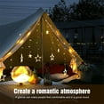 thumbnail image 4 of 138 LED Star Moon Curtain Fairy String Light with 8 Flashing Modes, Garden, Home, Room decor for Christmas, Wedding, Party, Bedroom, Patio, Front Porch, Camping, Warm White, 4 of 8