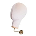 thumbnail image 5 of Dualoai Wall Mounted Female Velvet Mannequin Head Hat Display Stand for Salons Homes Beige, 5 of 9