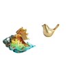 thumbnail image 1 of Figura de pájaro de caracol de cristal, estatua artística de animales marinos, adorno para entrada de casa moderna, oficina, habitación, mesita de noc, 1 of 8